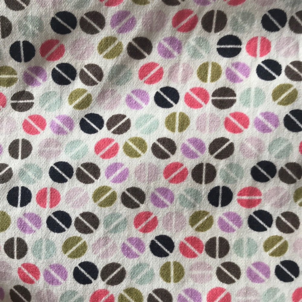 Multi-Colored Mod Pattern Peter Pan Collared Butt… - image 5